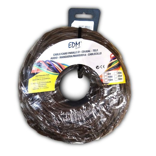 Têxtil trançado paralelo 2x1mm marrom 25mts