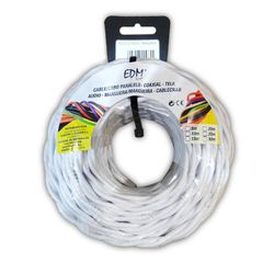 Paralelo textil trenzado 3x1,5mm blanco 25mts