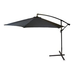Parasol Excentrico 300cm Negro Cuerpo Aluminio