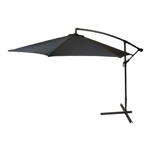 Parasol Excentrico 300cm Negro Cuerpo Aluminio