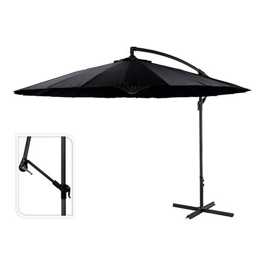 Parasol Excentrique 300cm Corps Aluminium Noir