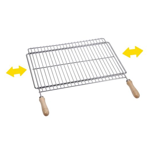 Churrasqueira extensível de aço galvanizado 70x40cm
