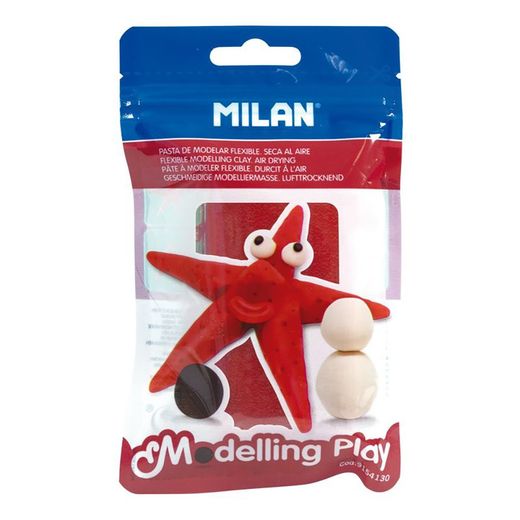Pasta Modeladora Play Air Dry 100g, Vermelho Milão