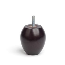 Perna redonda em madeira de faia na cor wengué Mod.457. Dimensões Ø6,5x7cm Rei