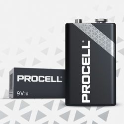 Bateria alcalina 9v (6lr61) duracell procell (10 unidades retráteis)