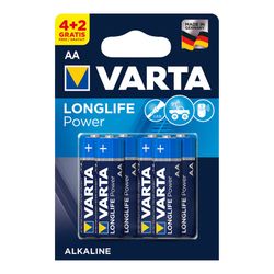 Pila alkalina lr-6 varta (blister 6 pilas 4+2)