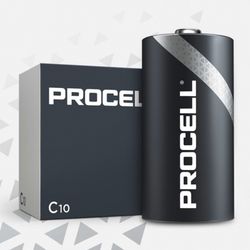 Bateria alcalina lr14 duracell procell (10 unidades retráteis)