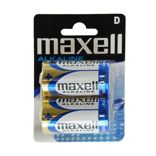 pile alcaline maxell lr20-b2 1,5v d (blister 2 piles)