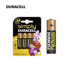 Duracell simplesmente bateria lr06 aa (blister 4 baterias)