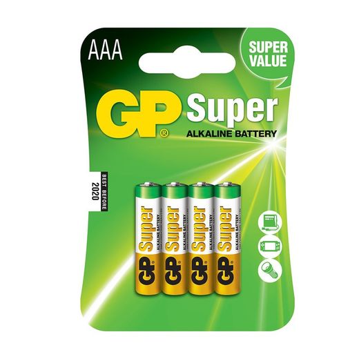 Bateria alcalina Gp lr03-b4 1,5v (blister 4 baterias)