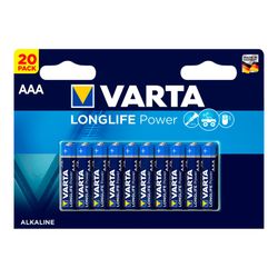Batterie varta longue durée power aaa lr03 pack 20uni