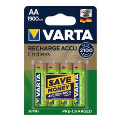 Bateria recarregável varta accu infinita aa lr06 1900mah pack 4 unidades