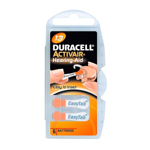 Baterias para fones de ouvido (sonotone) da13 (bolha de 6 baterias) diâmetro: 8mm de altura 6mm