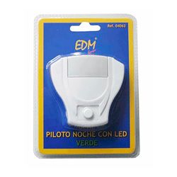 luz noturna com edm led verde
