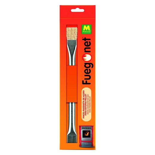 Pincel+ rasqueta para quemador de estufas de pellet masso