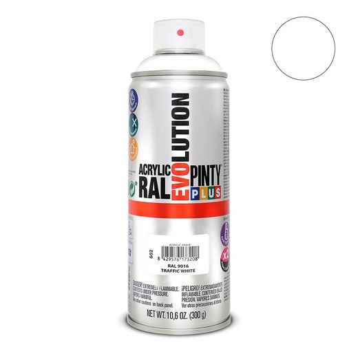 Peinture en Spray Pintyplus Evolution 520cc Ral 9016 Blanc Signalisation