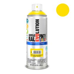 Pintyplus Evolution Peinture en aérosol à base d'eau 520 cc RAL 1021 Jaune colza