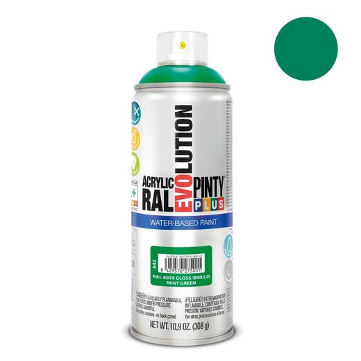 Pintyplus Evolution Peinture en aérosol à base d'eau 520 cc Ral 6029 Vert menthe