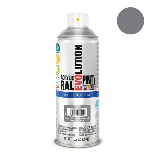 Pintyplus Evolution Peinture en aérosol à base d'eau 520 cc Ral 7012 Gris basalte