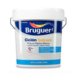 Tinta Plástica Ciclone Cetim Branco 15l Bruguer