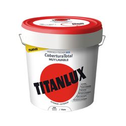 Tinta Plástica Lavável Fosca Interior-Exterior Cobertura Total Branca 4l Titanlux 06t100005