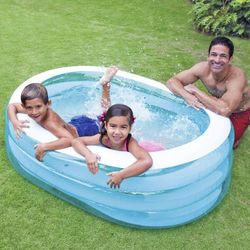 Piscina retangular 3 aros 163x107x46cm Intex
