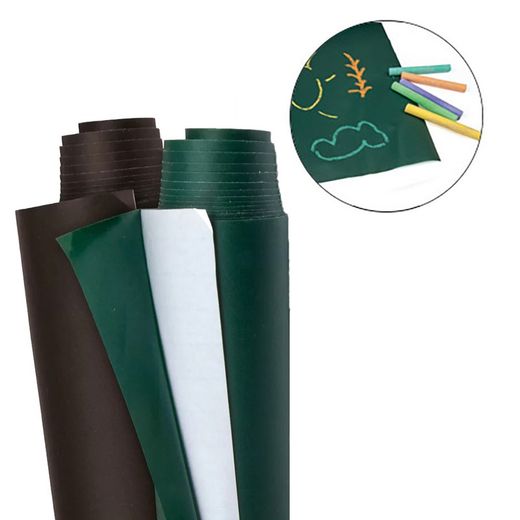 Rolo adesivo 45x200cm do quadro-negro Liderpapel para cores sortidas de giz