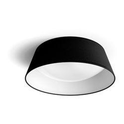 Luz de teto LED interna 14w 1100lm 3000k Mod Dawn Warm Light. Cor Preto Ø34x12cm Philips