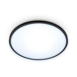 Led Teto Wiz 14w 1300lm Ø242mm Moldura Preta Philips