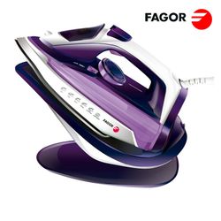 Ferro 2 em 1 sem fio com base 2600w roxo Fagor 16x32,5x26,5cm