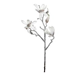 Planta Artificial Magnolia Color Blanco Flocado 43cm Alto