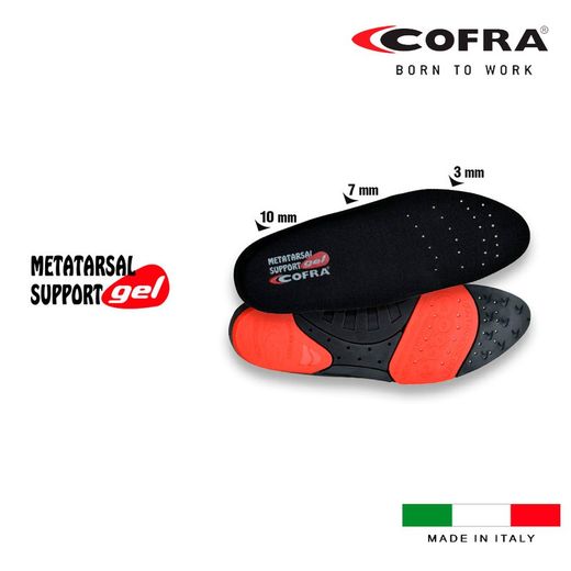 Palmilha de gel de suporte metatarso tamanho 48 Cofra