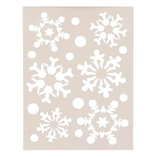 Modelo removível de design de floco de neve de 21x30cm