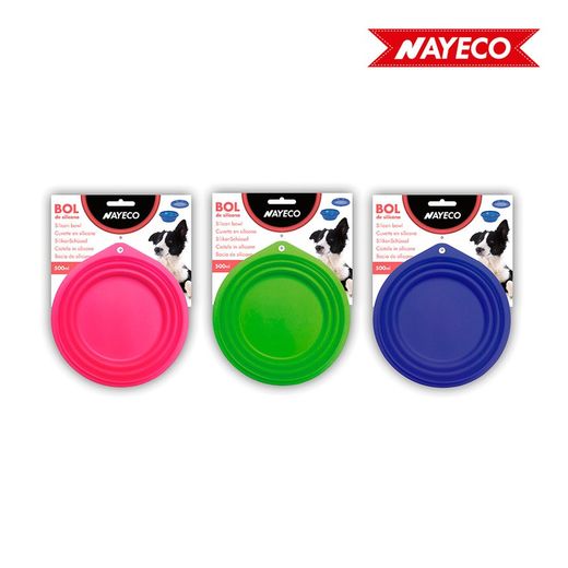 Plato de viaje de silicona 500ml colores surtidos