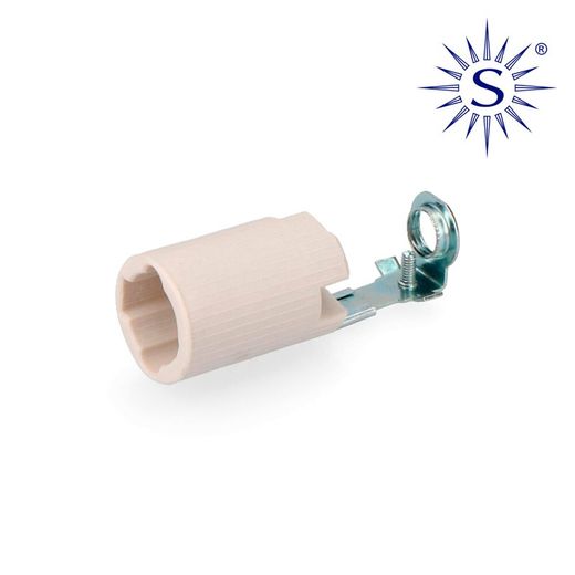 Suporte para lâmpada de vela curta em porcelana e-14 solera