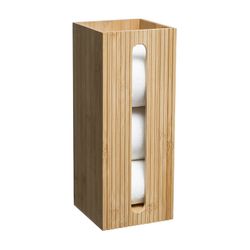 Suporte de rolo de reposição para vaso sanitário de bambu 36x14,5x14,5cm