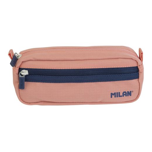 Trousse rectangulaire avec 2 fermetures éclair série 1918, rose Milan