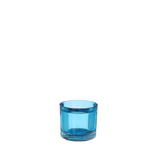 Porta-velas decorativas Kenny vidro azul Ø9x8cm
