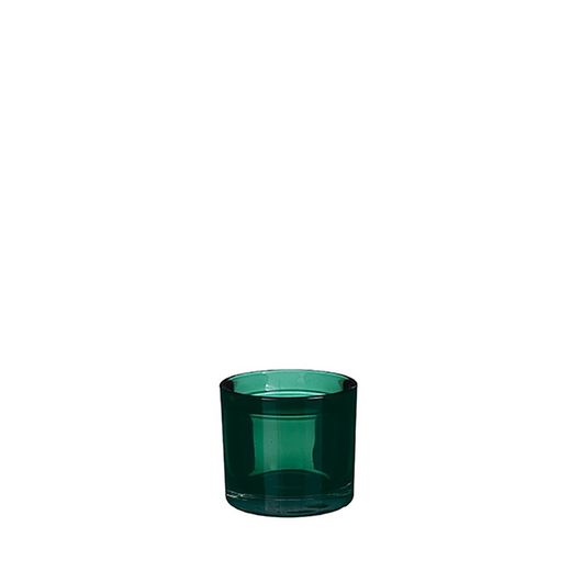Castiçal decorativo Kenny em vidro verde Ø9x8cm