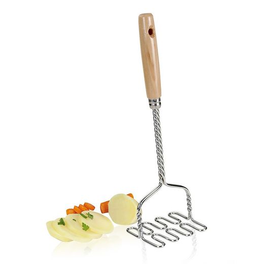 Presse-pommes de terre avec manche en bois 10x9,2x33,2 cm Metaltex