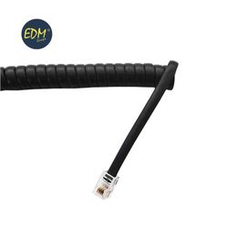 Rallonge téléphonique 2m 4 voies mâle-mâle mini noir bouclé