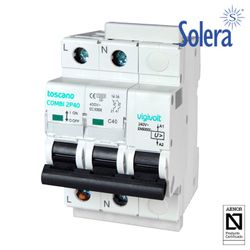 Proteção permanente contra surtos Iga 2p 25a C 10ka Solera Cbm140