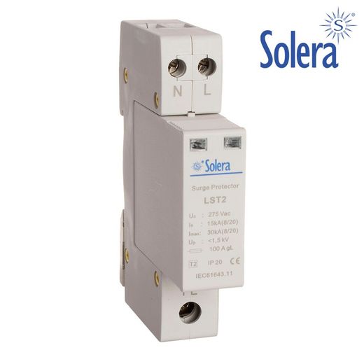 Protetor contra surtos 1p+N 30ka 275v Transiente 1 Módulo Solera (Retrátil) Lst2