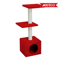 Amelie red coçar poste de três alturas com aba de gato 89x30x30cm