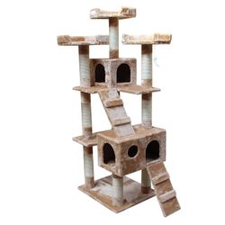 Poste Arranhador Premium Lancelot Bege 60 x 50 x 178cm Nayeco