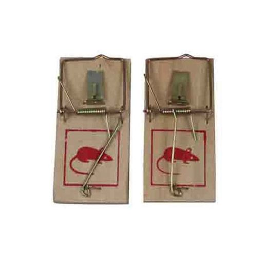 Piège à souris en bois (blister 2 unités) 10x4.5cm