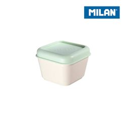 Recipiente para alimentos cuadrado 0,33l tapa verde milan