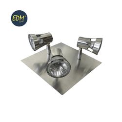 Luz da trilha halogênios "sol" 3 elementos cromado fosco gu-10 edm