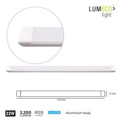 tira led 22w 2200 lúmen 6.400k60cm lumeco