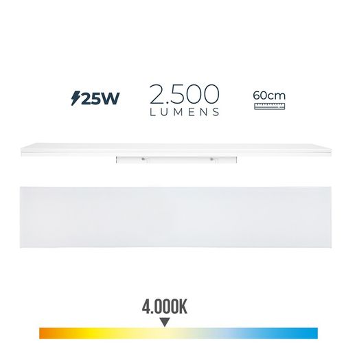 Fita Led 25w 4000k Luz Natural 2500lm 12x60x4,5cm Edm